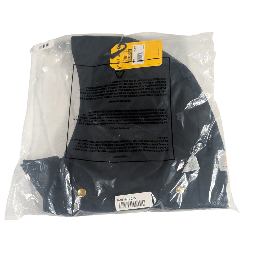 Carhartt Hood 2XL-5XL Black Firm Duck Snap-On Workwear OH2368-M Cotton